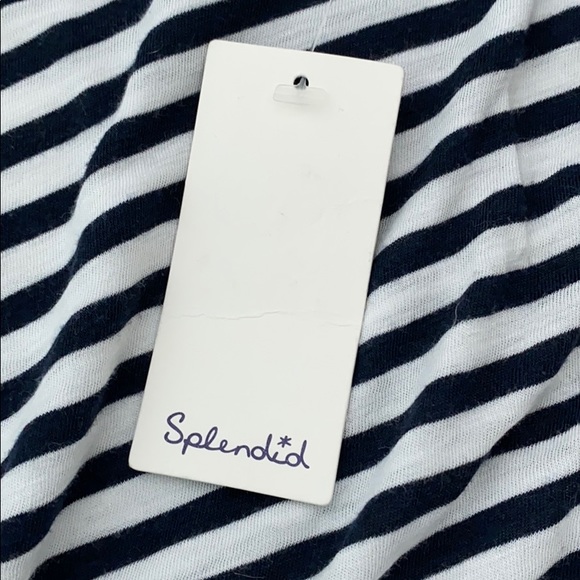 ❤️ Splendid Classic Navy and White Striped T-shirt NWOT - Picture 5 of 7